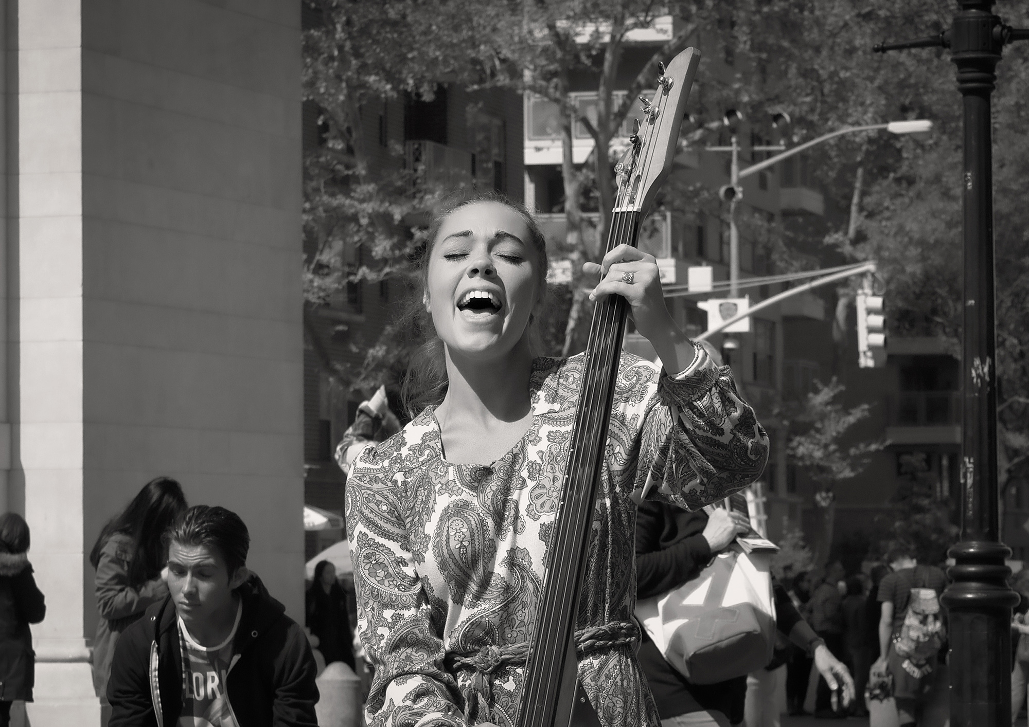 Christoph Radke, New York City, Washington Square, a musician, 2016